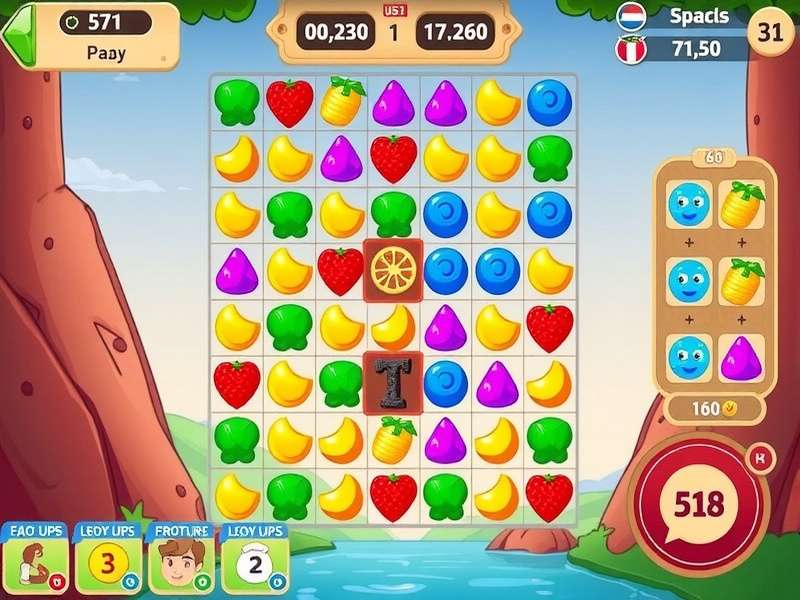 Papri Flavor Pursuit gameplay screenshot showing colorful flavor tiles